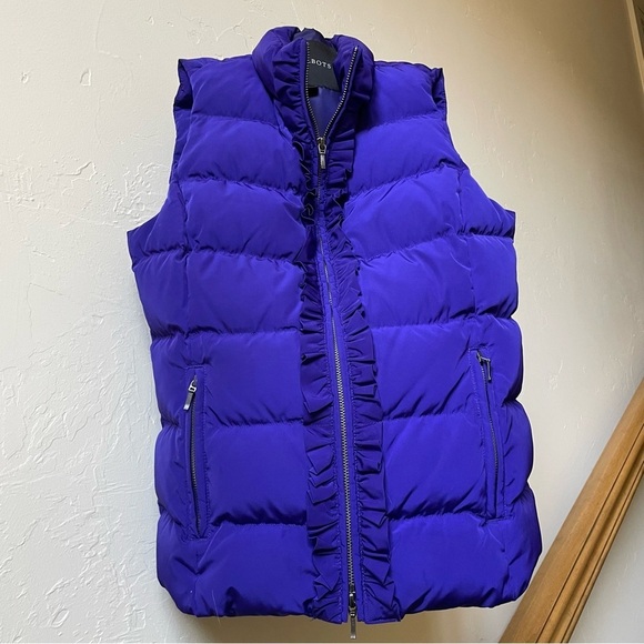 Talbots Down Puffer Vest with Ruffles - Picture 4 of 11